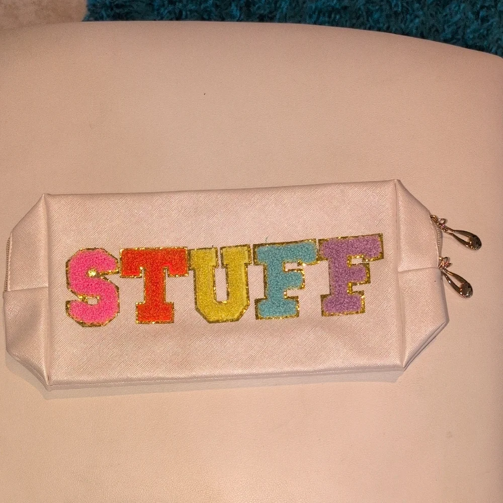 Colorful 'STUFF' Cosmetic Bag